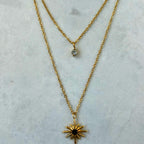 Double Layered Sunburst Necklace