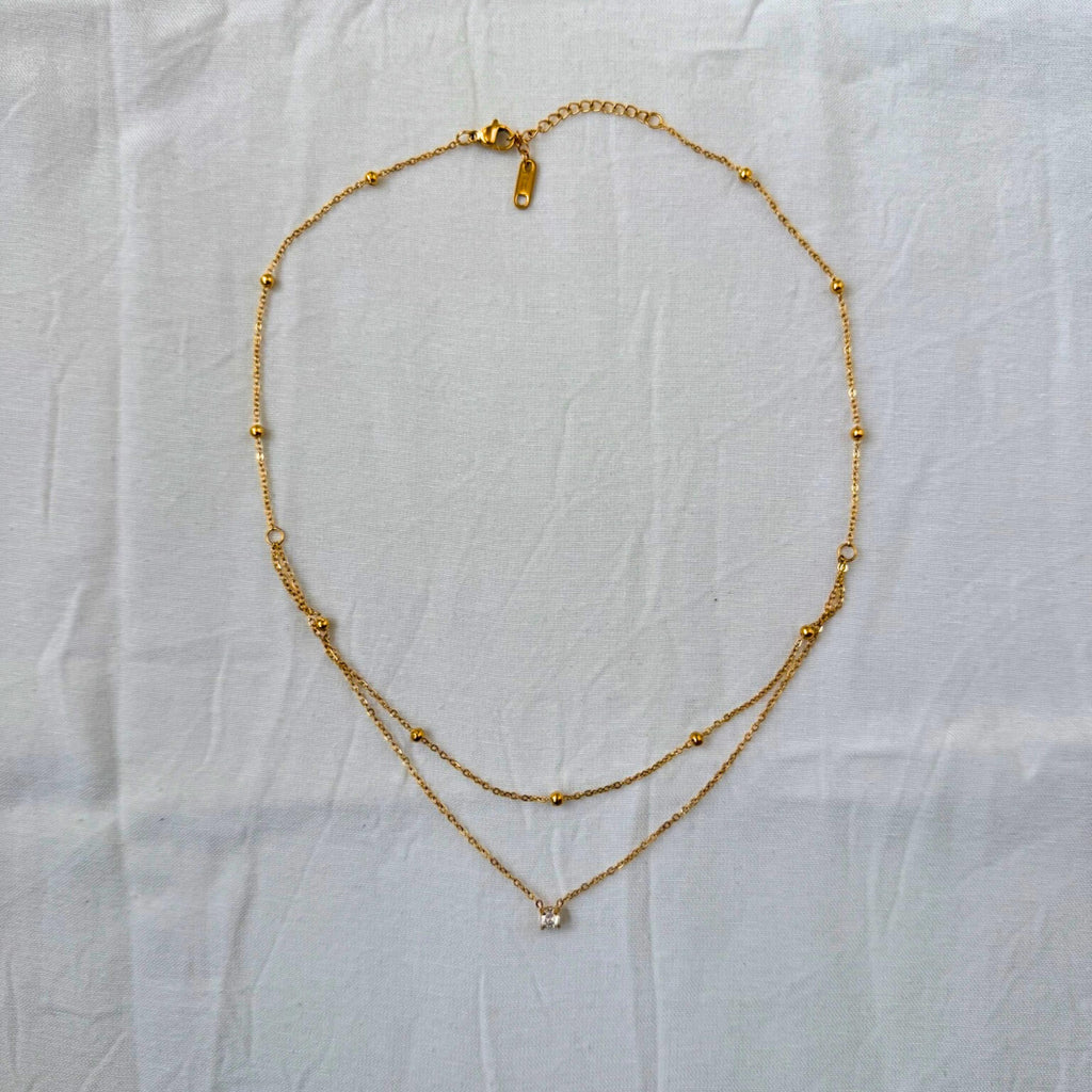 Dainty Cubic Zirconia Pendant Necklace
