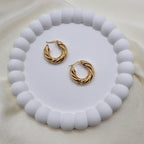 Twisted Gold Hoop Earrings