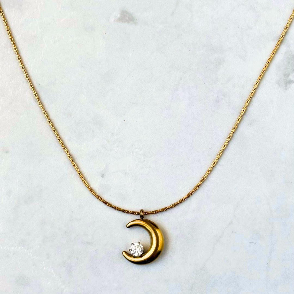 Moon & Diamond Necklace