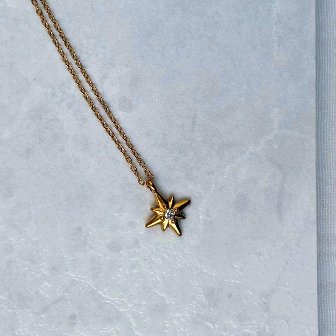 Gold North Star Necklace