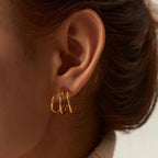 Sculptural Statement Hoop Earrings