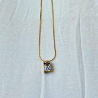 Geometric Stone Pendant Necklace