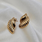 Gold Wing Stud Earrings