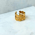 Ginkgo Leaf Gold Ring