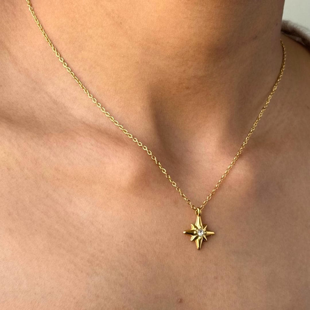 Gold North Star Necklace