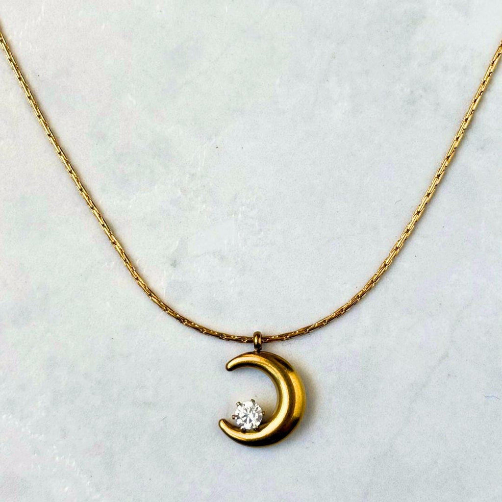 Moon & Diamond Necklace