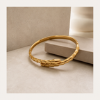 Amara Snake & Bamboo Bangle | 18K Gold PVD | 304 Stainless Steel