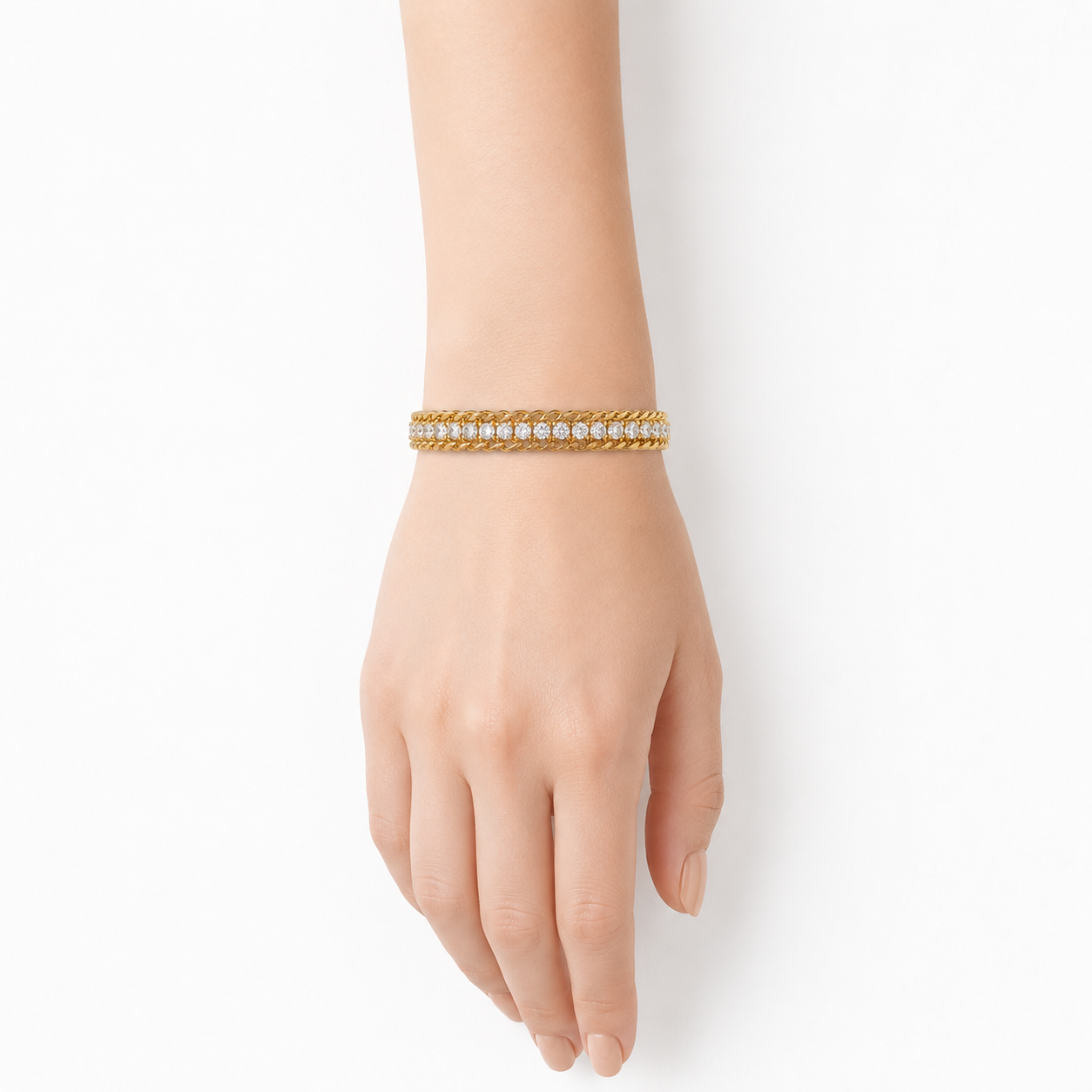 Triple Layer Zircon Bracelet