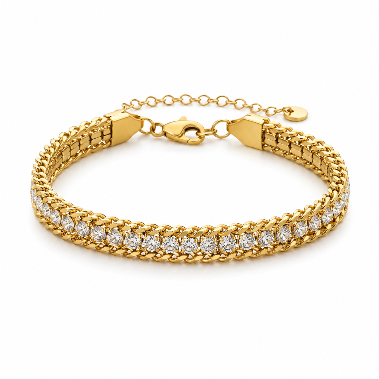 Triple Layer Zircon Bracelet