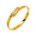 Amara Snake & Bamboo Bangle | 18K Gold PVD | 304 Stainless Steel