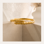 Amara Snake & Bamboo Bangle | 18K Gold PVD | 304 Stainless Steel